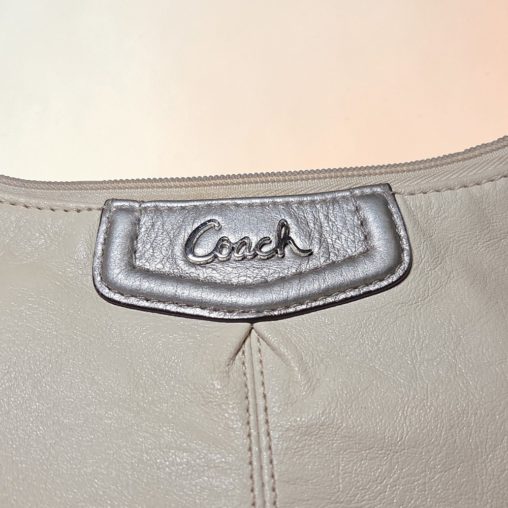 Coach Pebbled Leather Crossbody Bag in Light Gray - Picture 5 of 10